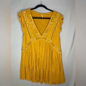 Free People Mustard Yellow Tunic Top Dress